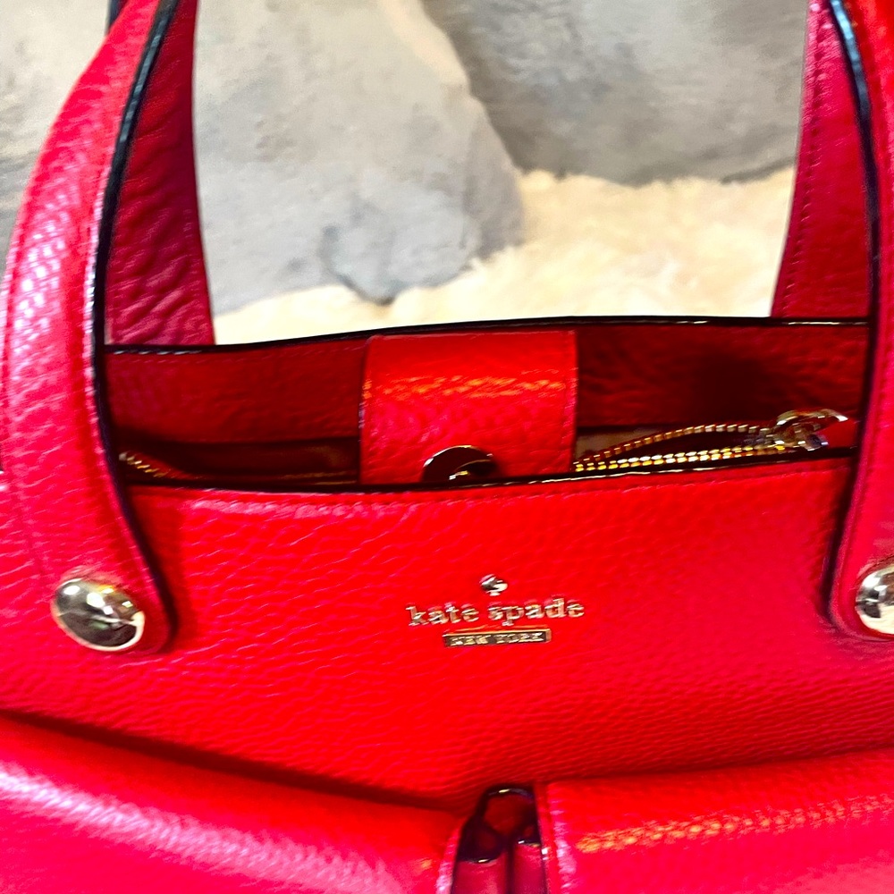 Kate Spade Red Satchel Bag - Picture 6 of 8